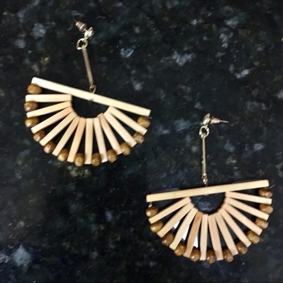 Anthropologie Windmill Bamboo Earrings - Picture 4 of 5